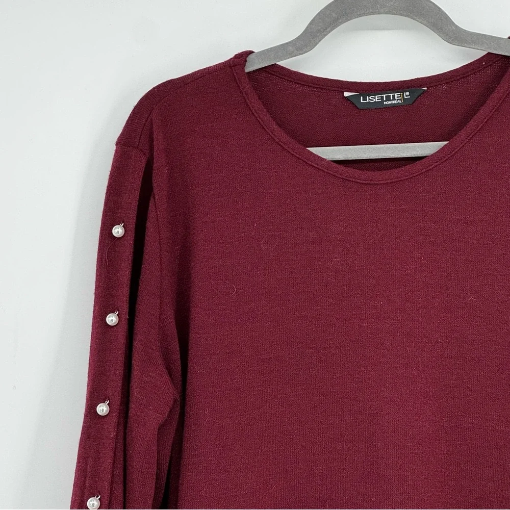 Lisette L Montreal XL Burgundy 80% Polyester/15% Viscose/5% Elastane Sweater